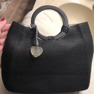 Black Liz Claiborne Woven Purse